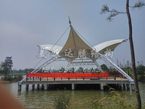 枣庄台儿庄天鹅湖景观膜结构