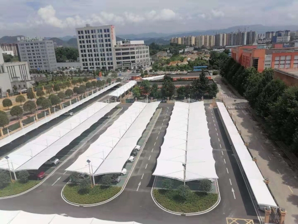 车棚膜结构：恩施卷烟厂车棚膜结构